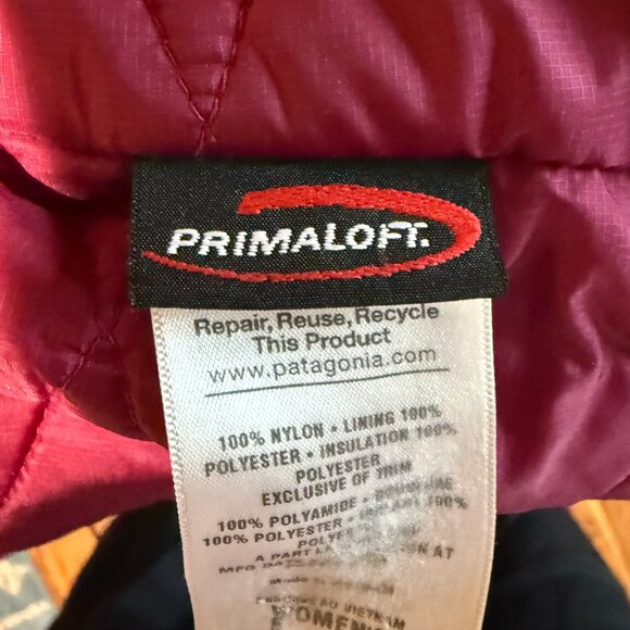 Patagonia Winter Sun Hoody Jacket Primaloft Quilt-lined Womens Size Small Plum - Picture 10 of 12